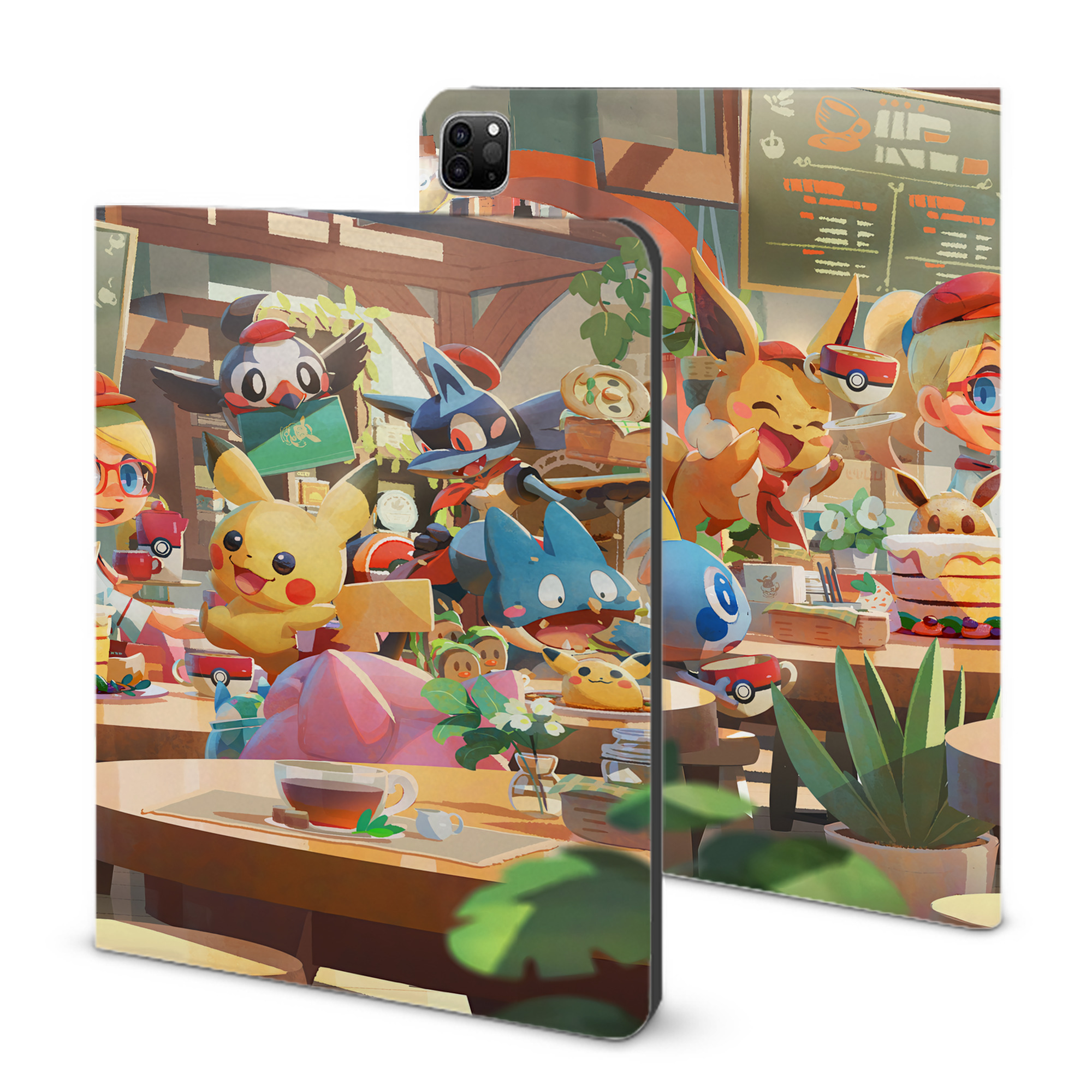 （画像用） ポケットモンスター Pokémon IPad ケース ブック型 PUレザー TPU 耐衝撃 軽量 薄型 ペン収納なし 全面保護 IPad 各モデル対応